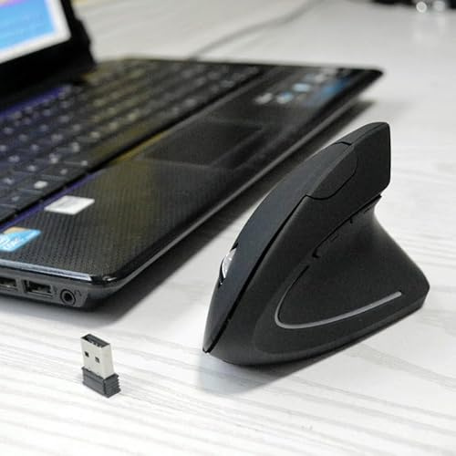 Comgooldool Ratón ergonómico vertical con cable USB para juegos con clic silencioso, diseño luminoso, seguimiento fotoeléctrico preciso para un agarre cómodo y reducción de la tensión de la muñeca