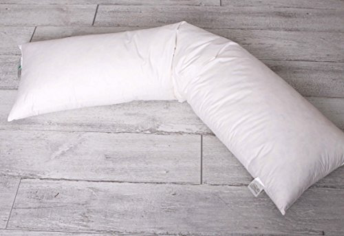 A 3 camere lusso cuscino per dormire sul fianco piume e piumino versi Collection Dreaming, Cotone, bianco, 40x200
