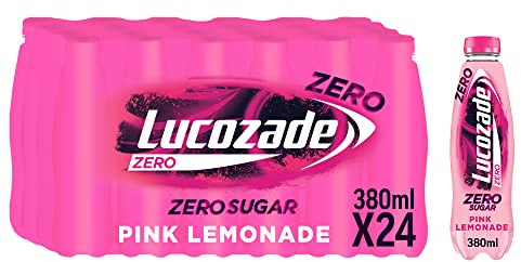 Lucozade Zero Sugar Free Pink Lemonade - 24x380ml