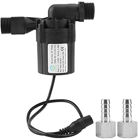 Zerodis Pompe à Bière DC 12V 18W Homebrew Pump Circulation Pompes à Bière sans Brosse Pompe Faite à Domicile Pompe de Brassage(with Connector)