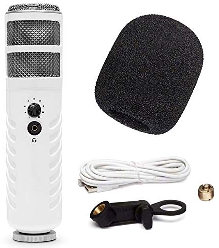 Rode Podcaster MKII USB Rundfunkmikrofon Sprechermikrofon + keepdrum WS02 Schaumstoff Popschutz