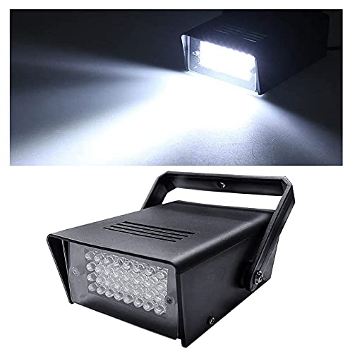 Luz Estroboscópica, Discoteca Flash 32 LED Luz Estroboscopica de Mini, Luces Discoteca Blanca Para Bodas de Bar de Fiesta Halloween