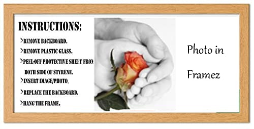 Panoramic Sizes Picture Frames Photo Frames Modern Poster Frame Black White Oak (Oak, 100x45cm (39.4x17.7))