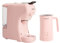 CREATE / PACK POTTS + MILKFROTHER/Cafetera Multicápsula Express y Espumador calentador de leche color Rosa