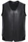 Echtes Leder Herren Schaffell Ärmellose Jacke Echtes Leder Weste Black 5XL