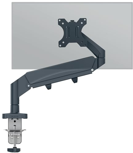 Leitz Ergo platzsparender Monitor-Arm, IGR- & TÜV-geprüft, Monitor-Halterung für 1 Monitor bis 32 Zoll & 9 kg, VESA 75/100, Flexibel höhenverstellbar für korrekte Körperhaltung im Büro, Grau, 64890089