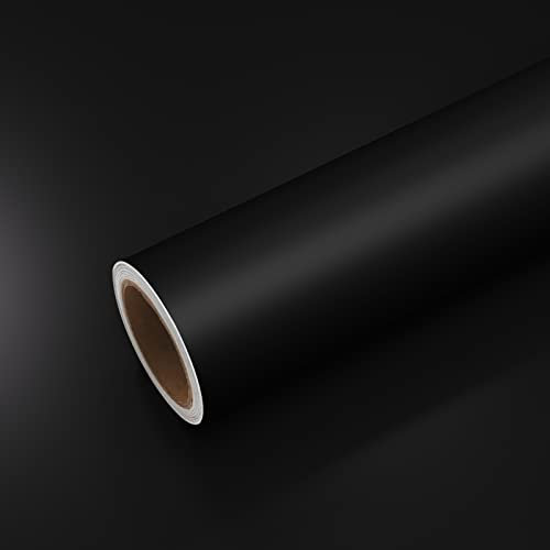 VEELIKE Papel Pintado Negro Grueso Papel Adhesivo Negro Mate Papel Autoadhesivo Pared Negro Papel Adhesivo para Muebles Papel de Pared Decorativo Salon Papel Tapiz Habitacion Cocina Baño 40cm x 300cm