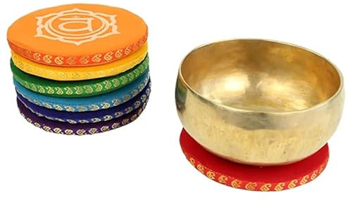 Handmade Handmade Singing Bowl Cushion (SET 7 CHAKRA LARGE - 14.5cm)