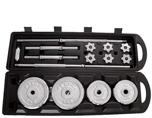 Modern Fitness 50kg Chromed Cast Iron Barbell and Dumbbell Weight Set