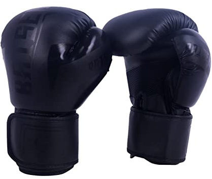 Gants de Boxe Enfant Fille Garçon, Muay Thai d'entrainement en Cuir PU, Gants d'entraînement pour Sacs de Frappe Boxe, Professionnels Gants de Sparring pour Muay Thai Arts Martiaux Kickboxing MMA