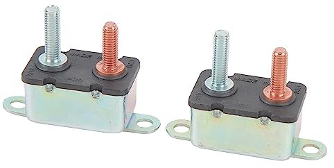 Disyuntor de Reinicio Automático, Disyuntor de Perno Prisionero de Alta Sensibilidad para Barcos Automotrices, Aleación de Aluminio 12 V 24 V -10 ℃ a 60 ℃, Instalación Simple (40A)