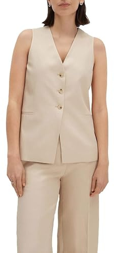 someday Damen Weste | Weste NORONJA Regular aus leicht schimmernden Viskose-Leinen Mix natural glaze, 42