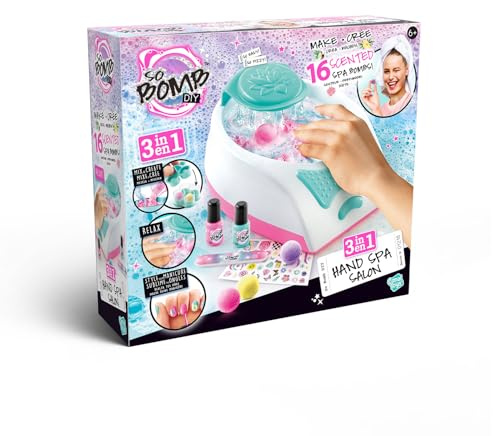 Canal Toys - So Bomb - Le Salon de Spa pour les Mains 3 en 1 - Idée Cadeau Manucure et pour Créer tes Bombes de Bains - Jouet Enfant DIY 6 Ans + - Loisir Créatif - 16 Boules de Bain - BBD 050