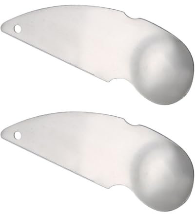 CHICAMPERA 2piezas Cuchara De Kiwi Cortadora Pelador De Acero Inoxidable Herramienta Para Extraer Pulpa De Fruta Pala Para Extraer Fruta Para Postres y Cocina