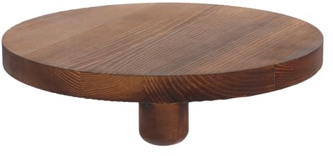 VANZACK Piedistallo per Vaso di Fiori in Legno Massello Supporto per Piante da Interno Rustico Espositore per Cosmetici e Alzata per Piante per Casa Ufficio e Giardino