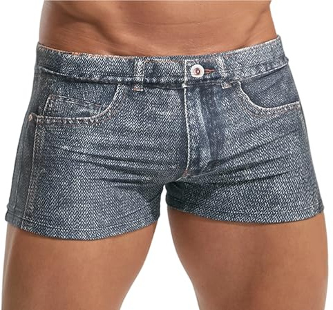 FEOYA Short de bain pour homme - Imprimé 3D réaliste - Jammes carrées - Short de plage léger - Surf - Sports nautiques