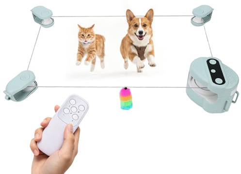 ZESTEFY Interactive Cat Chasing Toy Remote Control Adjustable Speed Automatic Cat Exercise Wheel for Indoor Cats with Realistic Bird Sounds