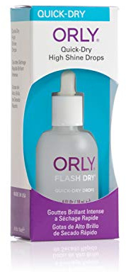 ORLY Flash Dry Drops | Speeds Up Drying Time on Manicures | Delivers Brilliant Shine | Prevents Smudging & Nicking | With Wheat Germ Oil & Siloxane | Nourishes Cuticles | Vegan & Cruelty-Free (18ML)