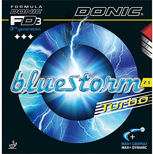 DONIC, rivestimento per tavolo da ping pong Bluestorm Z1 Turbo [etichetta in lingua italiana non garantita], rot, 2,3 mm