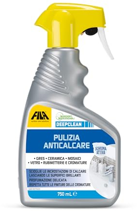 FILA Surface Care Solutions DeepClean, Spray Anticalcare per Il Bagno Professionale, 750 Ml