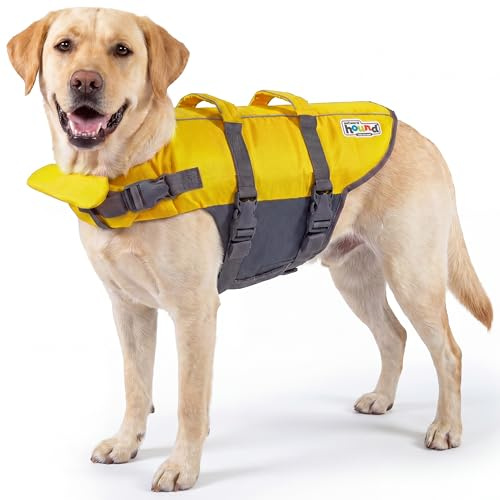 Outward Hound Granby Splash - Chaleco Salvavidas para Perro, Color Amarillo, Talla L
