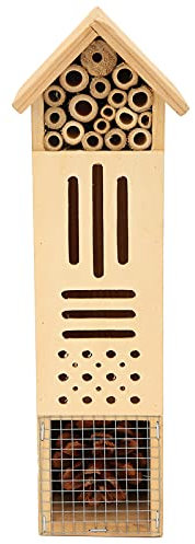 XPSSJMU Insektenhaus aus Holz zum Aufhängen, Bienenhotel, Nester, Unterschlupf für Zuhause, Garten, Zubehör, nützliches Insektenhaus, Insektenhotel, Insektenhotel