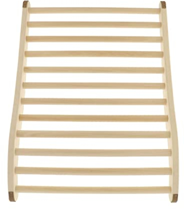 Gravidus XXL Sauna Rückenlehne 60cm ergonomische S-Form rutschfest aus unbehandelten Lindenholz für optimalen Saunagenuss