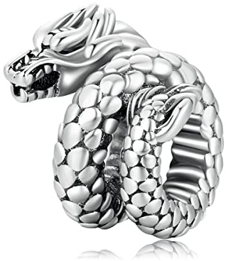 Colgante de plata de ley 925 para pulseras Pandora, abalorio de dragón, regalo de cumpleaños y día de la madre para familias y mujeres