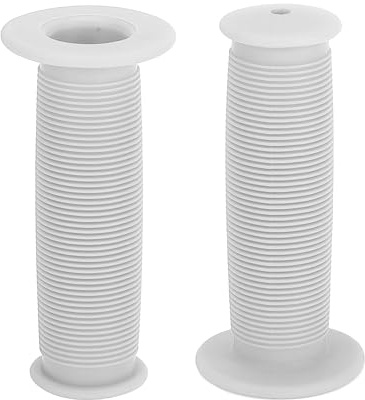 TUCKBOLD Bike Handlebar Grips Covers 100mm Long Lightweight | Bicycle End Grips Protector White 1 Pair
