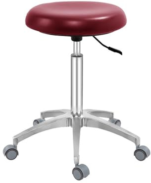 SFKLYU Estetikerstol, Armlös Kontorsstol, Ergonomisk Skrivbordsstol, PU Läder Snurrpall för Salong Spa Skönhet Massage Tandklinik,A3