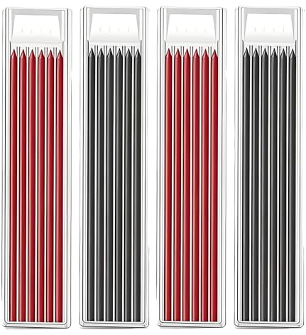 IEBTAWN 24Pcs Minas De Lápiz De Carpintería, 2,8 Mm Repuesto De Minas De Lápiz De Construcción Mecánica De Agujero Profundo Sólido, Recambios De Lápiz De Marcado De Carpintero