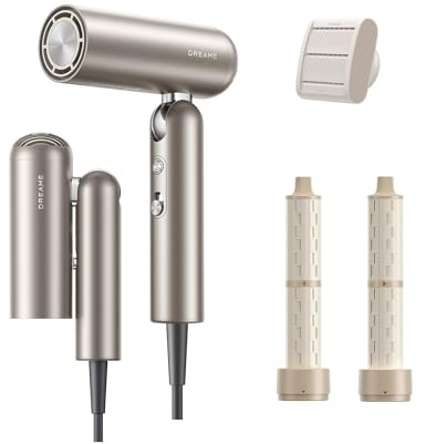 DREAME Pocket Neo, Secador de Pelo de Alta Velocidad, Plegable en 3, Peso Ligero de 300 g, Motor de 110.000 RPM, 300 Millones de Iones Negativos/cm3, 57°C, Secado 40s, 2026 Nueva Versión