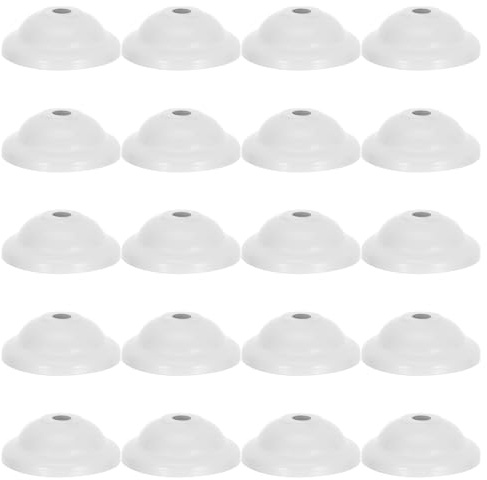 HORIALENCE 20 unidades de florones de techo: placa de hierro para florón de lámpara de techo - base de luminaria con orificio de 10 mm/0,3'' para múltiples escenarios en interiores modernos