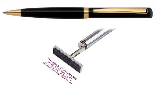 Stempelkugelschreiber Heri Color Exklusive schwarz vom Kaufhaus2010