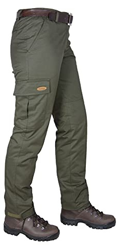 Bodo Schmidt Hubertus Miporex - Pantalones térmicos de caza para mujer con 2 bolsillos en las piernas, verde oliva, 38