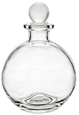 Nakpunar 8.5 oz (250 ml) Spherical Clear Glass Bottle with Round Stopper – Liquor, Oils, Wedding Favors