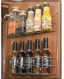 2 TIER DOOR MOUNTED STORAGE RACK