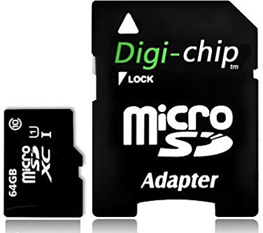 Digi Chip 64GB Micro-SD Class 10 Memory Card for Samsung Gear 360 Camera Action Cam