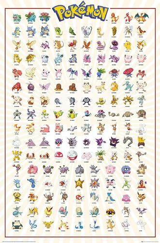 Poster Maxi Pokémon Kanto 151 français