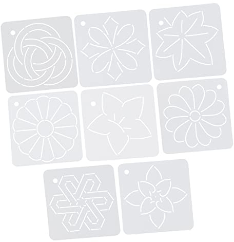 8-Teiliges Patchwork-Schablonen-Quiltlineal Stickerei-Set Trainingsanzug Quadratischer Wert Quilt-Schablonen-Kit Blumenlinienschablone Schablone Patchwork-Schablone