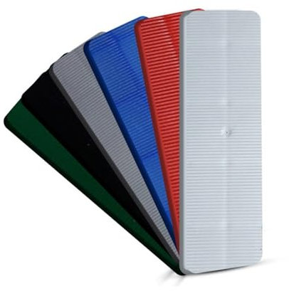 Glazing Supplies Direct | 28mm x 100mm Flat Plastic Glazing Packers 1-6mm Mixed Pack of 60 - Durable Shim Spacers for DIY, Home and Window/Door Installations, Made in UK, Recyclable Materials