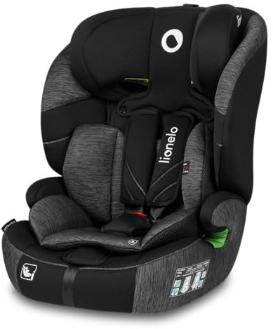 LIONELO LEVI ONE I-SIZE 76-150 cm Kinderautositz, Gruppe 1 2 3, Seitenschutz, 10 Grad Kopfstützenverstellung Bequeme Armlehnen Verstellbare Rückenlehne, R129 i-Size