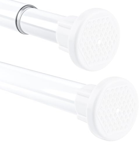 ALLisWE Tringle Rideau Douche Sans Percage 90-160cm Barre Rideau Extensible Poteau de Tension à Ressort Robuste Tringle Douche Télescopique Barre Douche pour Salle de Bain, Armoire, Fenêtres ou Portes