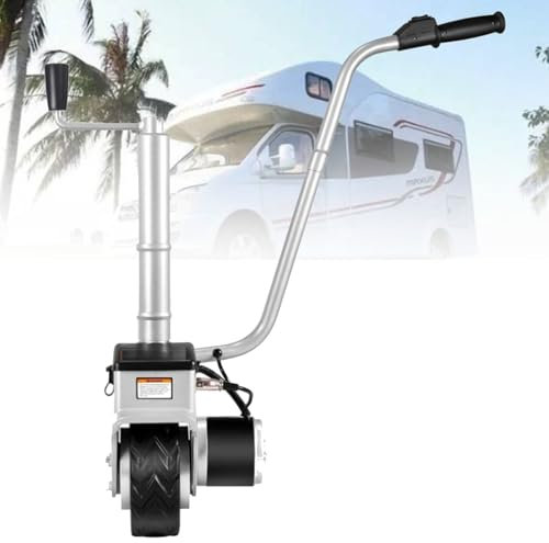 URJWAN 12 V 350 W Robust Aluminium Motorised Jockey Wheel Trailer Jack Trailer Dolly 2270 Kg Capacity For Camper Boat Trailer