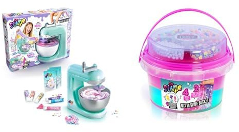 Canal Toys - So Slime SSC 229- DIY Marmorschleim mit Perlen für Dekorationen und Slime Standmixer So Slime SSC 139 Fertigschleimeimer, Mix'in & Make Your Own Slime Set mit Charms und Perlen, 400g
