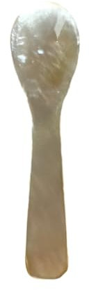 Cucchiai per uova in madreperla di fiume fatti a mano di alta qualità Cucchiaio da caviale per caviale, uova, gelato, caffè, 9 cm