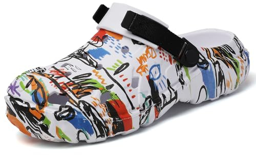 SECHRITE Zuecos de jardín para Mujer y Hombre, Sandalias Deportivas Unisex para Adultos, atléticas, de Verano, al Aire Libre, Playa, Zapatos de Ducha de Agua