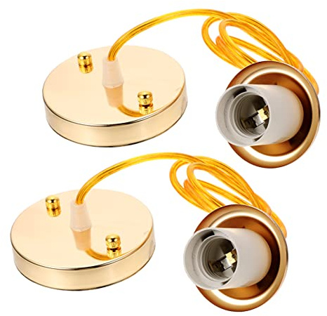 MAGICLULU 2pièces Support De Lampe Pour Applique Murale Douille Métallique Avec Câble Inclus Compatible Led Et Halogène