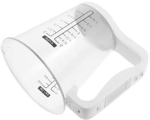 Hemobllo Báscula De Taza Medidora Electrónica Vaso Medidor Electronico Jarra Medidora Grande Herramienta De Medición Electrónica Jarra Medidora De Cocina Blanco Abdominales