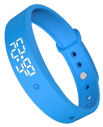 Väckarklocka armband – silikon ABS tyst påminnelse klocka | justerbar vibrerande timer med 3 dagliga larm | hjälper djupt sovande, hantera medicin- och träningsrutiner